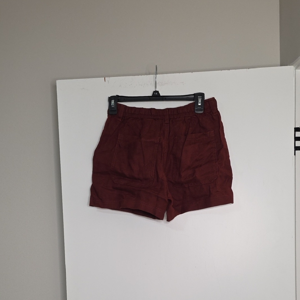 Madewell Women's Dark Red Cargo Shorts - Picture 4 of 5